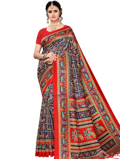 conversational bhagalpuri saree with blouse - 16288584 - Very Small Image - 1