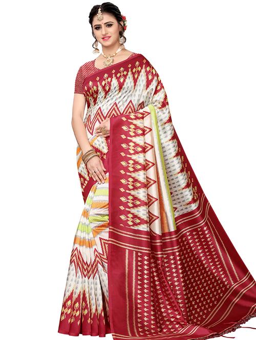 chevron bhagalpuri saree with blouse - 16288586 - Very Small Image - 1