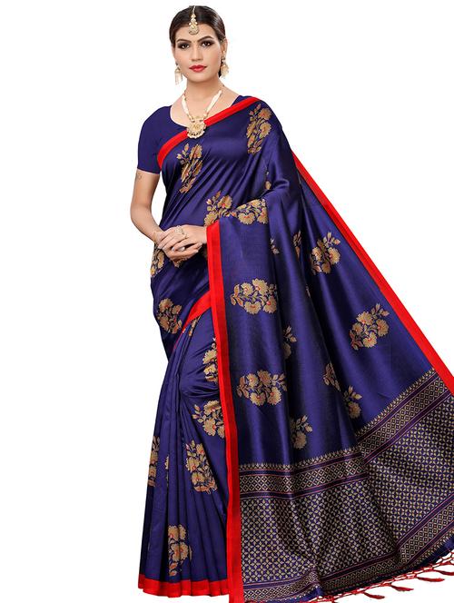 floral bhagalpuri saree with blouse - 16288591 - Very Small Image - 1