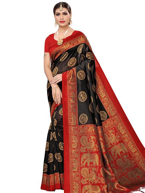 conversational bhagalpuri saree with blouse - 16288595 - Very Small Image - 1