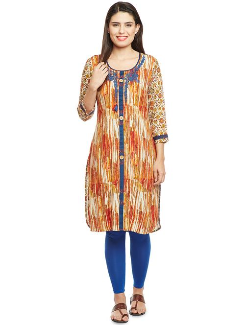embroidered straight kurta - 16288619 - Very Small Image - 1