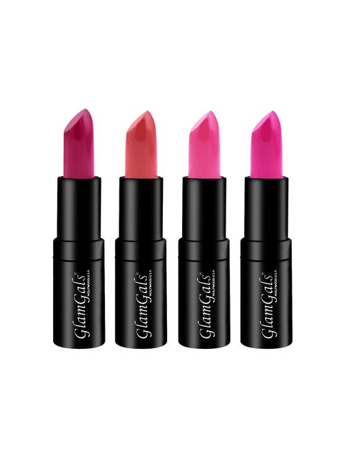 glamgals hollywood-u.s.a matte finish kissproof lipstick -punch pink + tea rose + candy pink + barbie pink combo - 16288896 - Very Small Image - 1