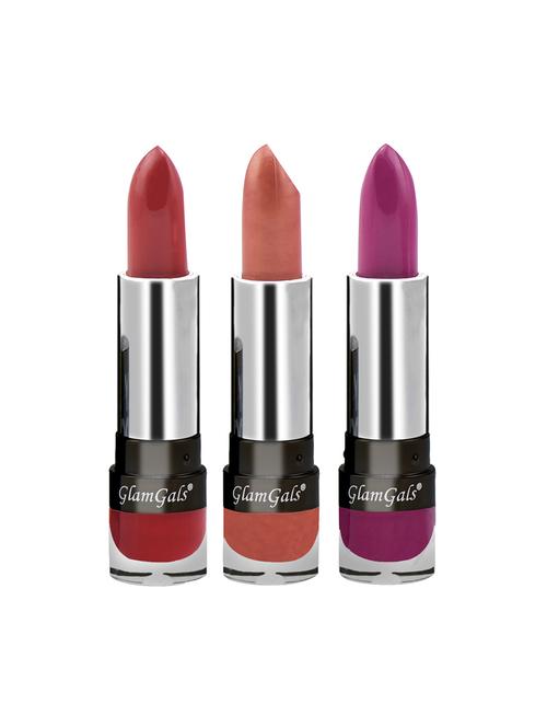 glamgals hollywood-u.s.a high definition lipstick cream finish - plum + mocha + bronze combo - 16288916 - Very Small Image - 1