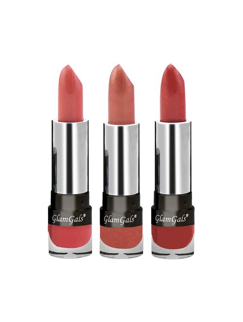 glamgals hollywood-u.s.a high definition lipstick cream finish - rosy brown + coral + bronze combo - 16288920 - Very Small Image - 1
