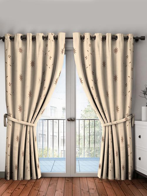 linen curtain with embroidery these are premium door curtain - 16289039 - Very Small Image - 1