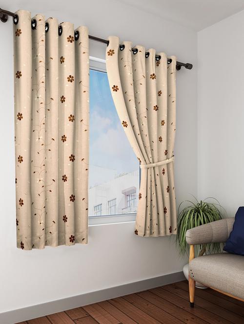 linen curtain with embroidery these are premium window curtain - 16289048 - Very Small Image - 1