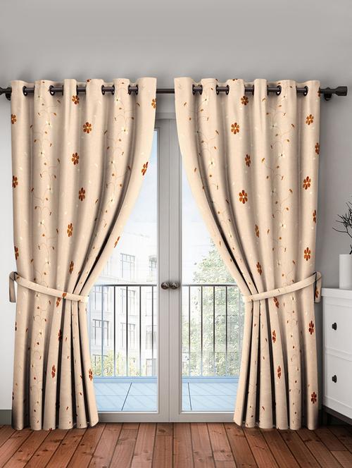linen curtain with embroidery these are premium door curtain - 16289049 - Very Small Image - 1