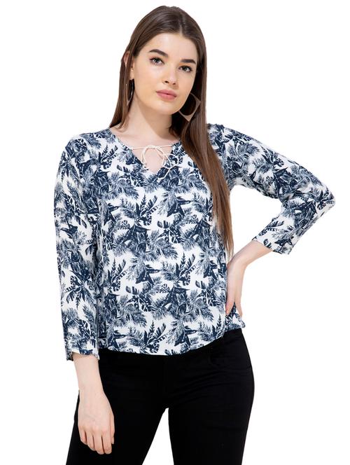 tie knot floral top - 16289727 - Very Small Image - 1