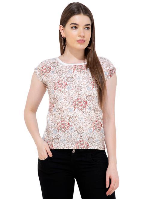 cap sleeved floral top - 16289745 - Very Small Image - 1