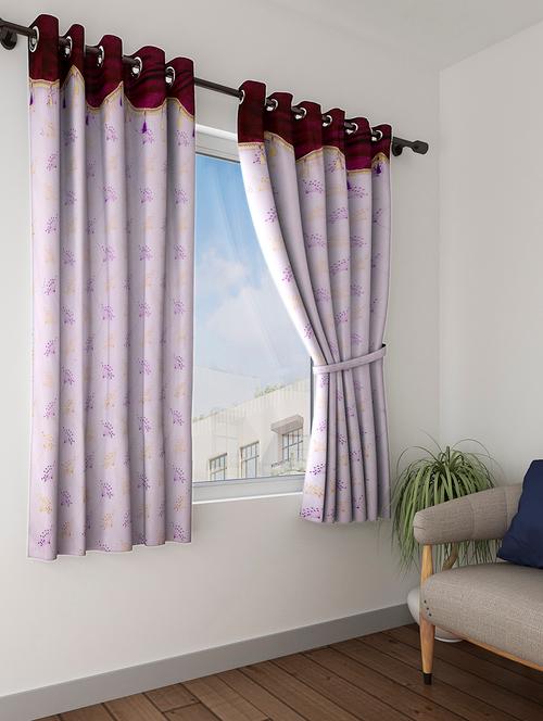 fancy embroidery single pcs room darking window curtain for bedroom, kitchen, kids or living room - 16289877 - Very Small Image - 1
