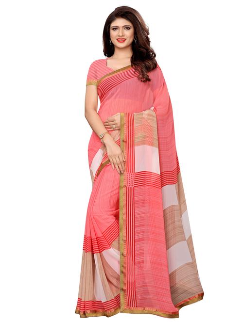geometrical printed saree with blouse - 16291608 - Very Small Image - 1