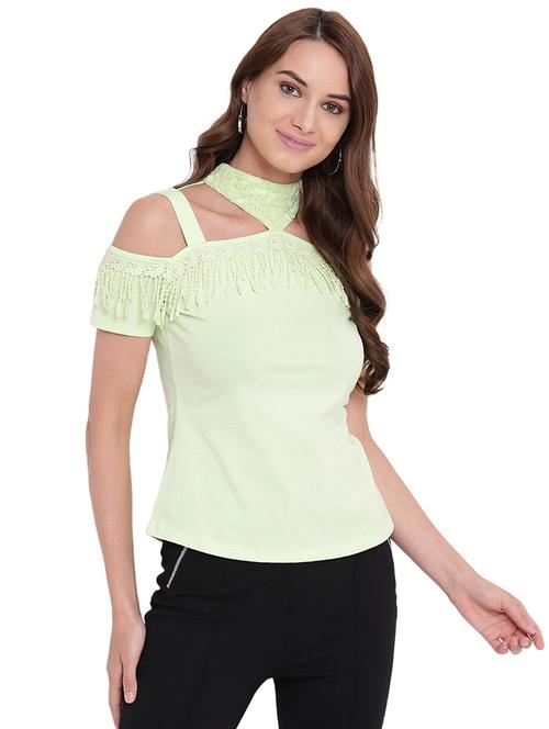 choker neck embroidered top - 16291666 - Very Small Image - 1