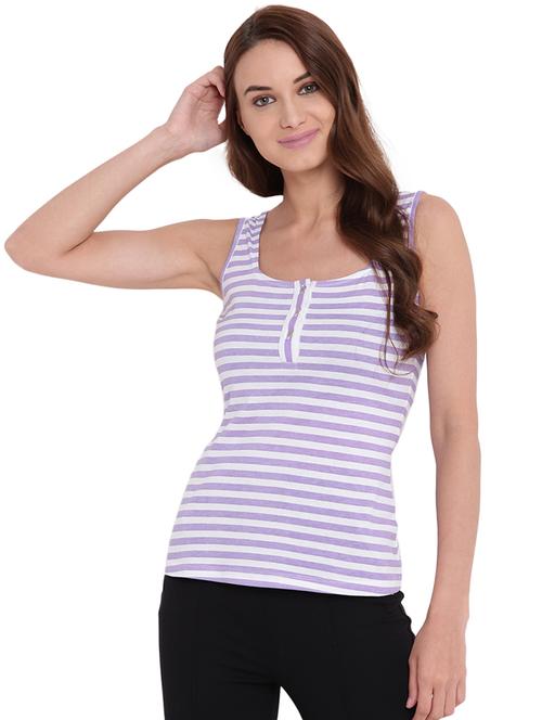 scooped neck striped top - 16291697 - Very Small Image - 1