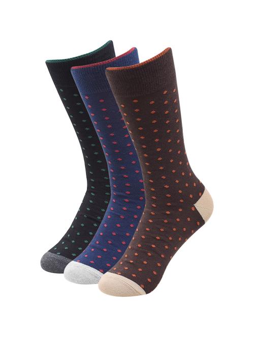 set of 3 multi colored cotton above ankle length sock - 16291847 - Very Small Image - 1