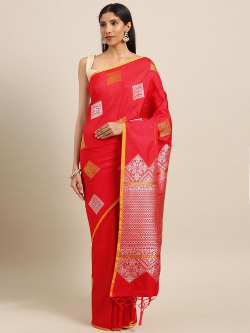 conversational woven saree with blouse - 16291918 - Very Small Image - 1