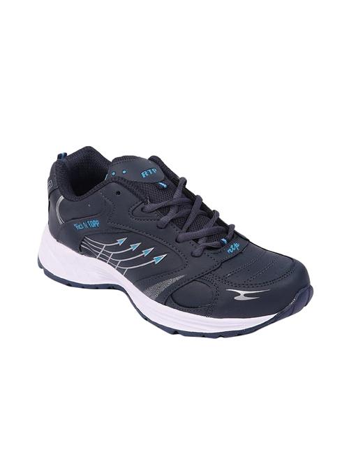 navy blue leatherette sport shoes - 16292413 - Very Small Image - 1