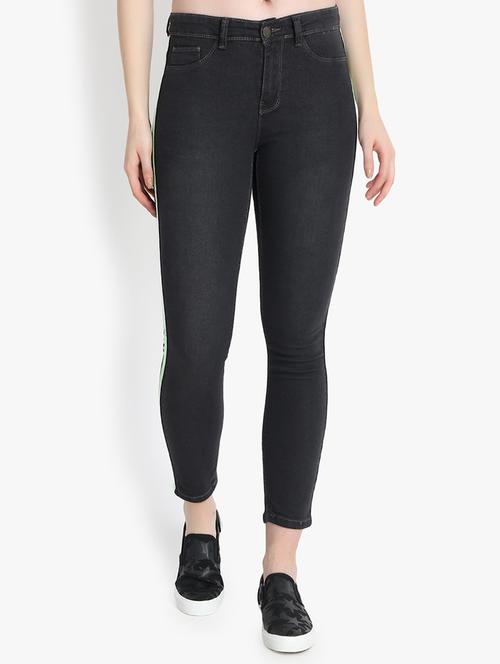 side tapped cropped jeans - 16293222 - Very Small Image - 1