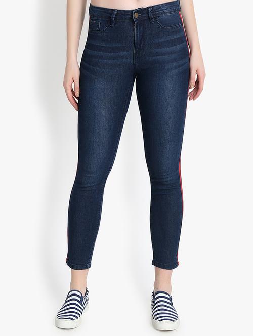 side tapped cropped jeans - 16293240 - Very Small Image - 1