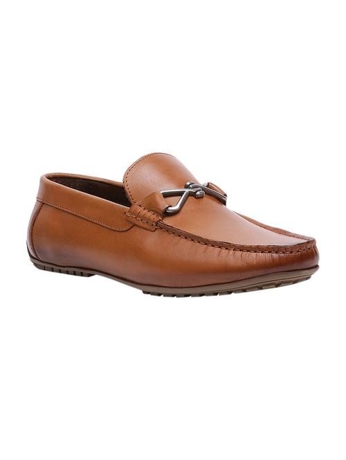 tan leather slip on loafers - 16293630 - Very Small Image - 1