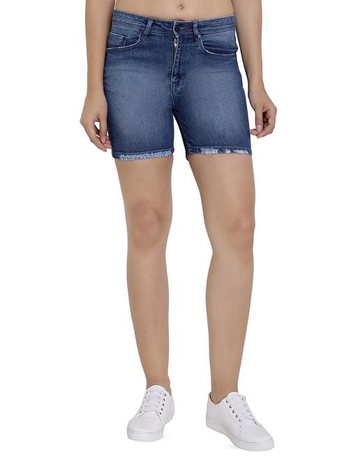 high rise denim shorts - 16293935 - Very Small Image - 1