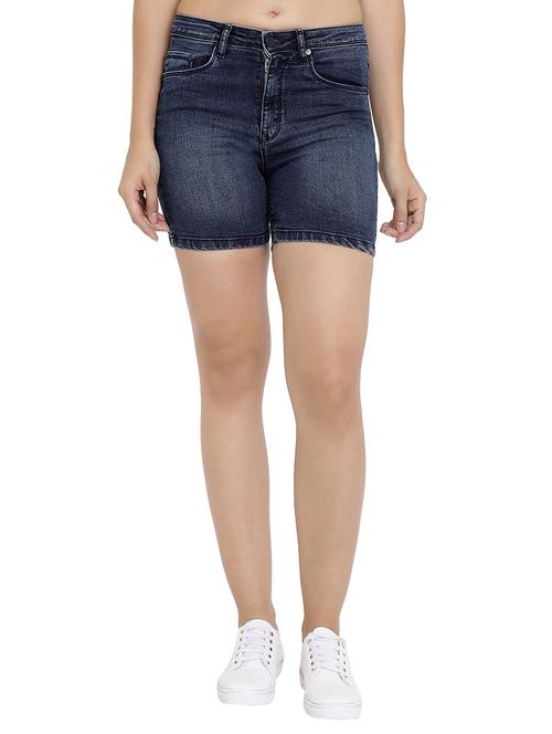 high rise denim shorts - 16293936 - Very Small Image - 1