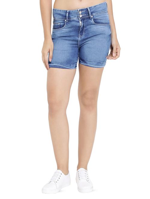 high rise denim shorts - 16293946 - Very Small Image - 1