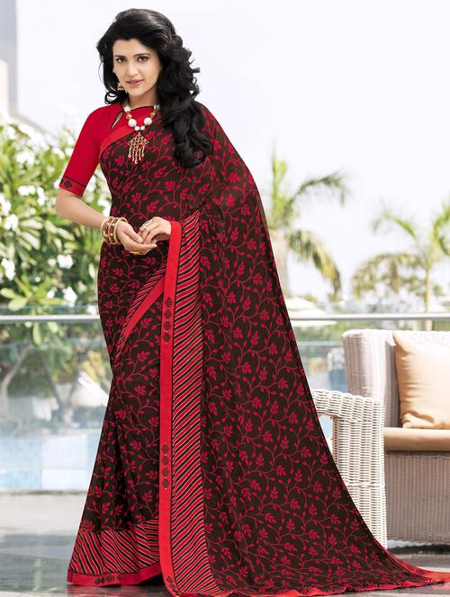 printed printed saree with blouse - 16294080 - Very Small Image - 1