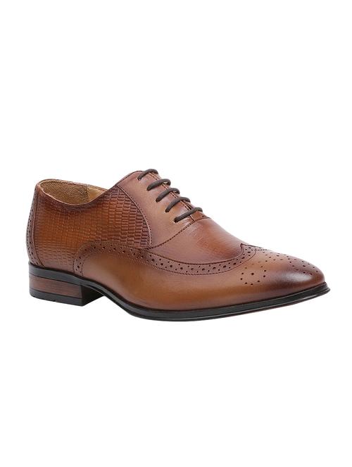 tan leather lace-up brouges - 16294272 - Very Small Image - 1