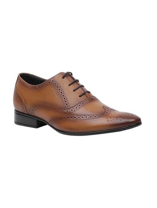 tan leather lace-up brouges - 16294274 - Very Small Image - 1