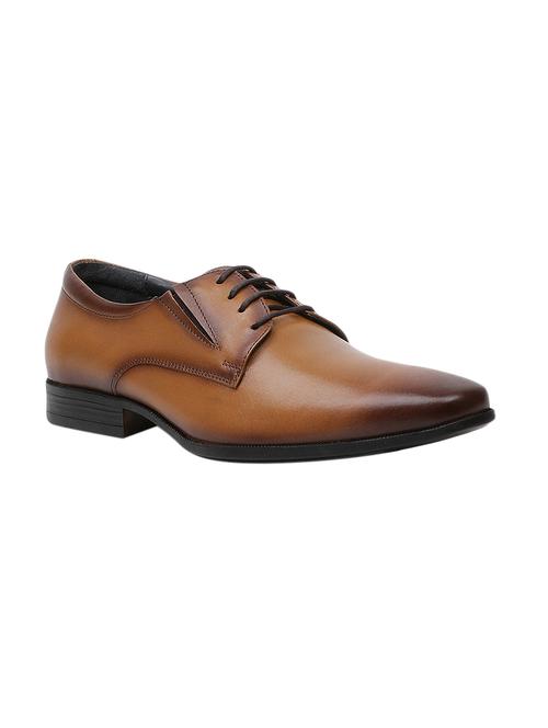 tan leather lace-up derbys - 16294276 - Very Small Image - 1