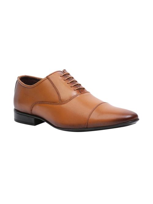 tan leather lace-up oxfords - 16294281 - Very Small Image - 1