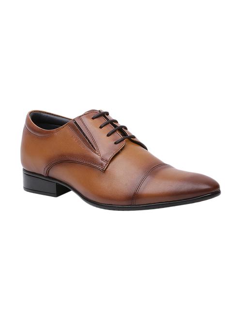 tan leather lace-up derbys - 16294285 - Very Small Image - 1