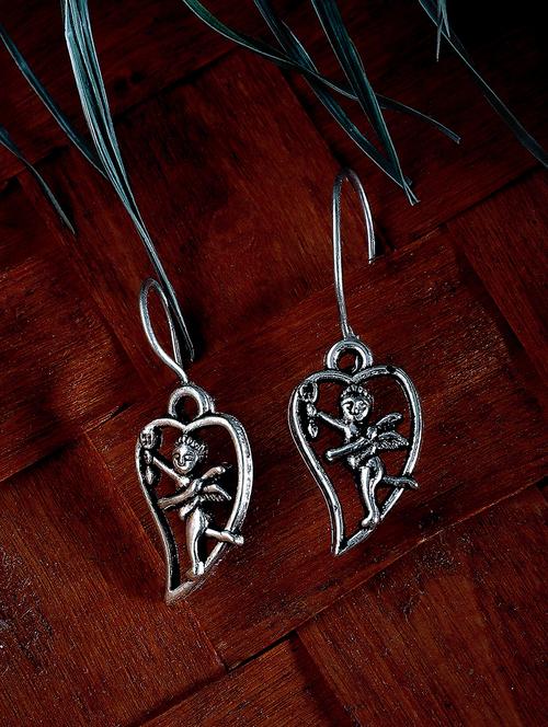 silver metal drop earring - 16294309 - Very Small Image - 1