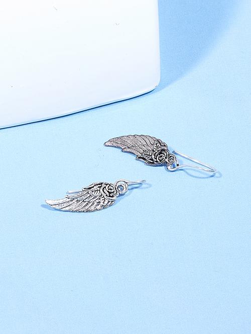 silver metal drop earring - 16294354 - Very Small Image - 1