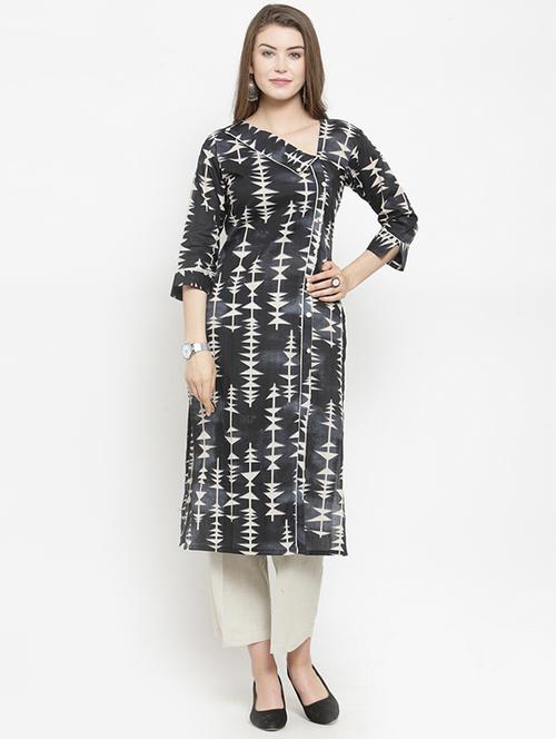 geometrical printed straight kurta - 16295179 - Very Small Image - 1