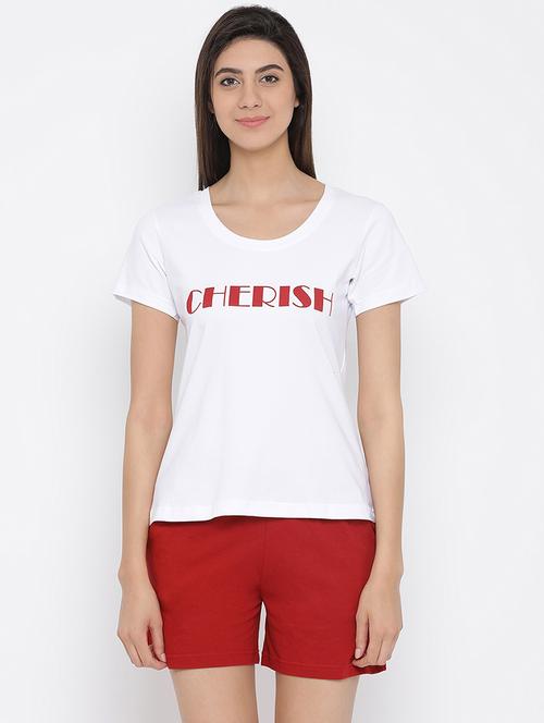 letter print nightwear set - 16295548 - Very Small Image - 1
