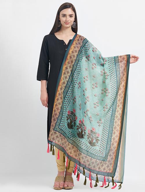 floral printed dupatta - 16295664 - Very Small Image - 1