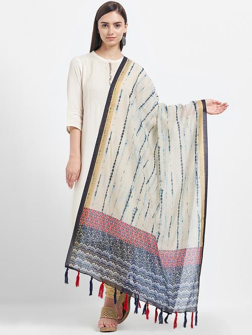 shibori printed dupatta - 16295675 - Very Small Image - 1