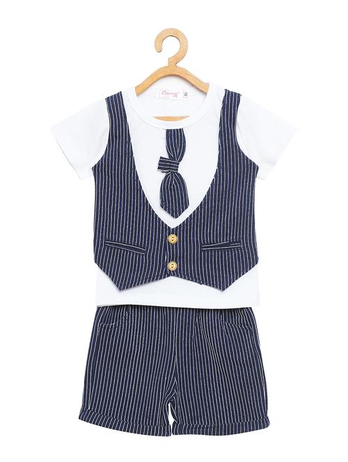 blue cotton shorts set - 16297830 - Very Small Image - 1
