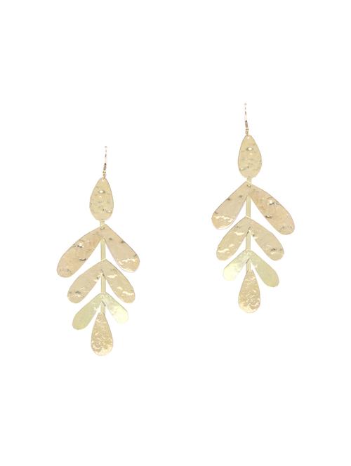 gold metal drop earring - 16298009 - Very Small Image - 1