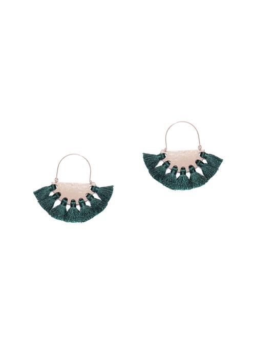 green metal drop earring - 16298012 - Very Small Image - 1