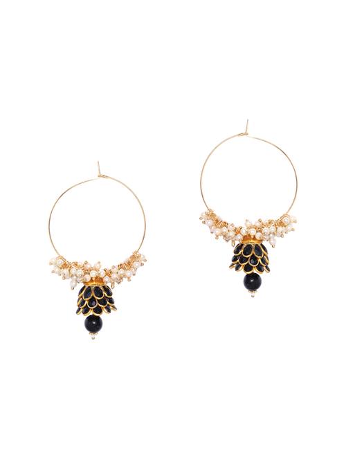 gold metal drop earring - 16298036 - Very Small Image - 1