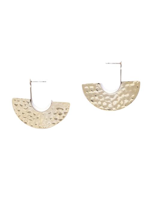 gold metal drop earring - 16298051 - Very Small Image - 1