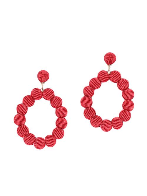 red metal drop earring - 16298059 - Very Small Image - 1