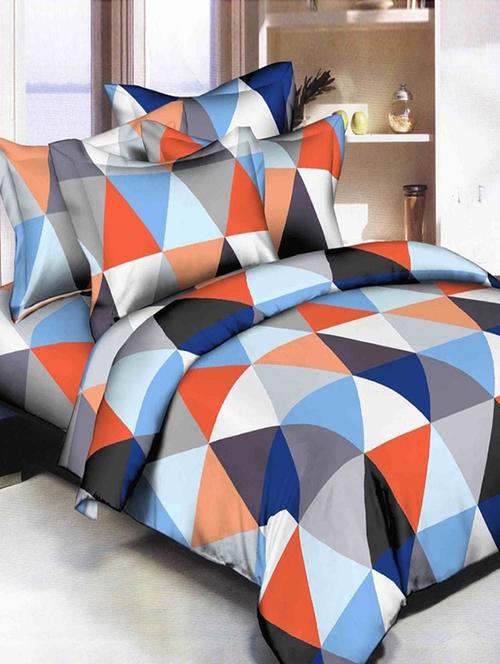 poly cotton double bed sheet with 2 pillow covers - 16298535 - Very Small Image - 1