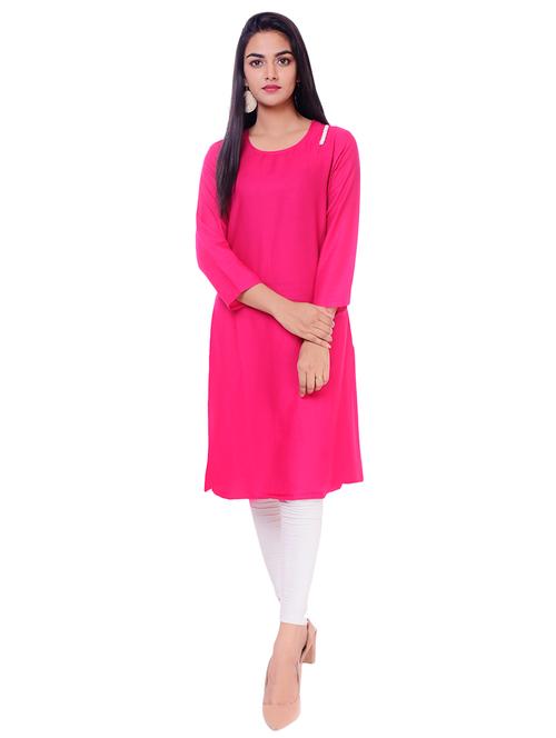 solid straight kurta - 16298551 - Very Small Image - 1