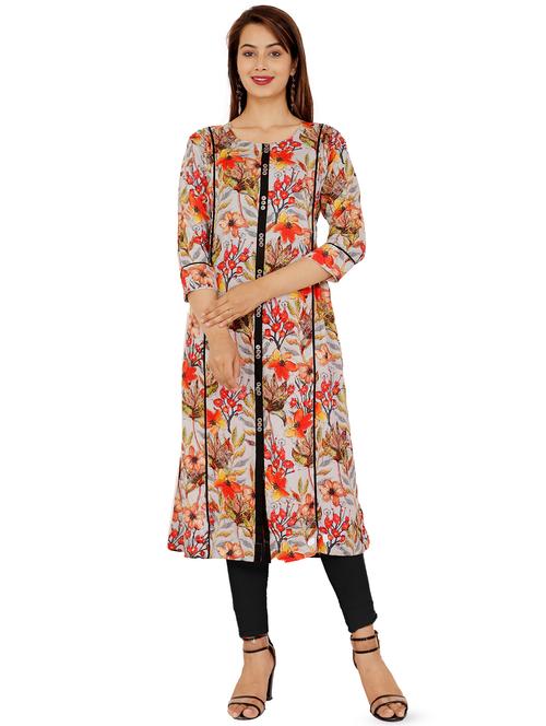 floral a-line kurta - 16298655 - Very Small Image - 1