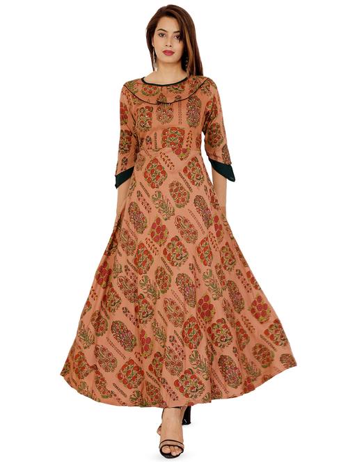 floral printed a-line kurta - 16298678 - Very Small Image - 1