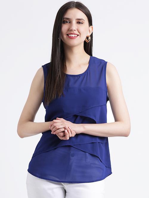 pleat detail layered top - 16298819 - Very Small Image - 1