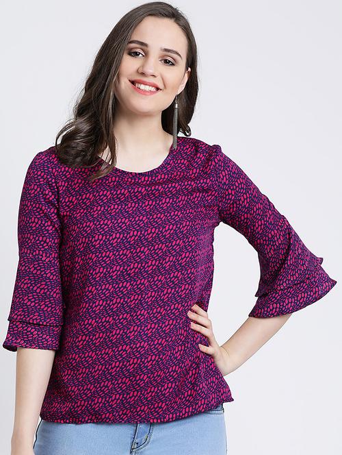 tie back round neck top - 16298848 - Very Small Image - 1